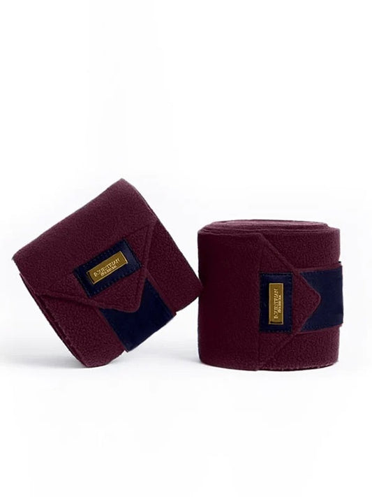 Equestrian Stockholm Polo Wraps in Purple Gold