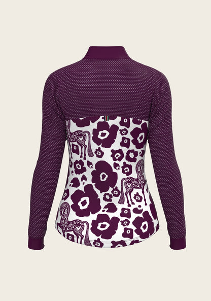 Espoir Equestrian Mulberry Flower Sport Mesh Shirt