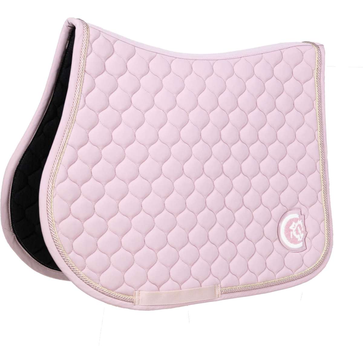 Kentucky Horsewear Onion Quilt with 3D Logo Jump Pad in Blush