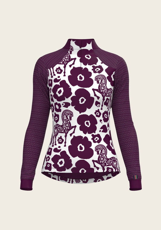 Espoir Equestrian Mulberry Flower Sport Mesh Shirt