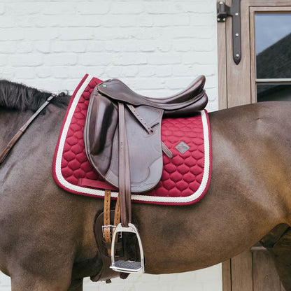 Kentucky Plaited Cord Dressage Pad in Bordeaux