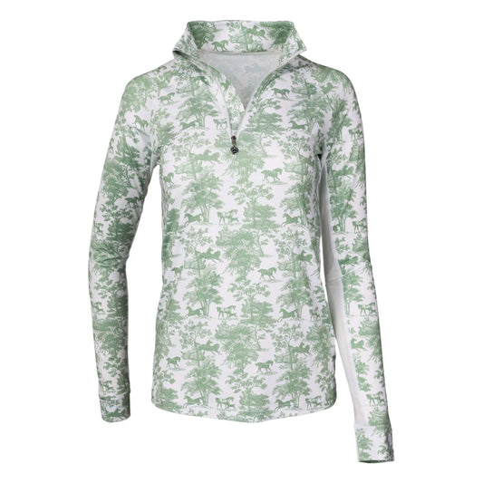 Dapple Bay Toile 1/4 Zip Long Sleeve Sun Shirt