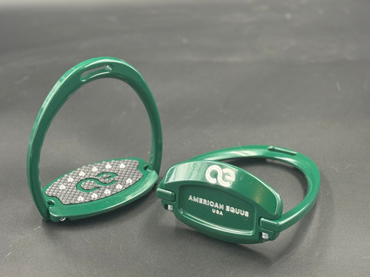 American Equus ‘Elite’ English Stirrups Dark Green