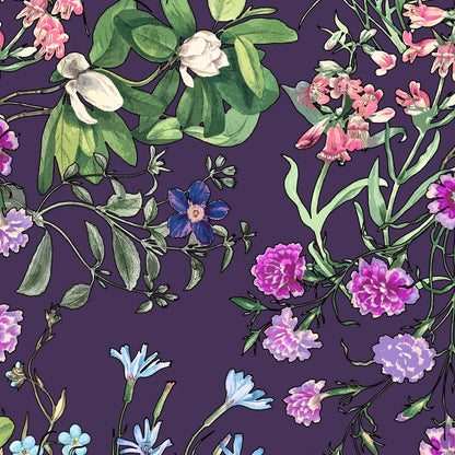 Kastel Denmark Violet Botanical Garden 1/4 Zip Raglan