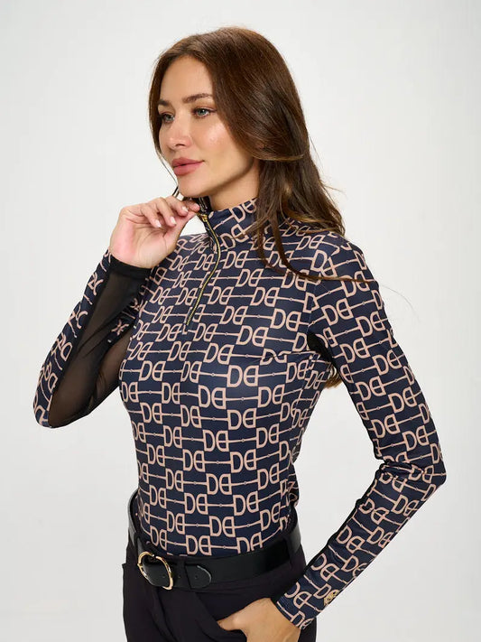 Dancing Equestrian Navy Signature De Sun Shirt
