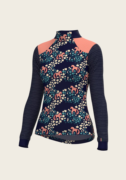 Espoir Equestrian Cavallo Flowers Sport Mesh Shirt
