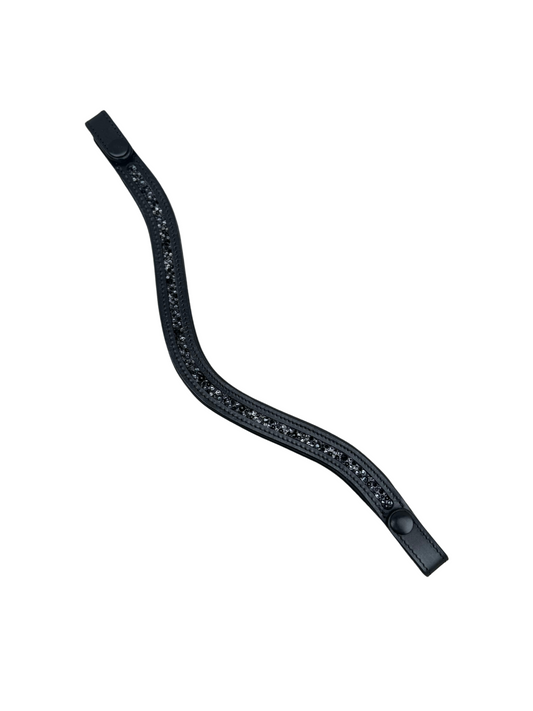 Shady 5 Browband in Black Mottled