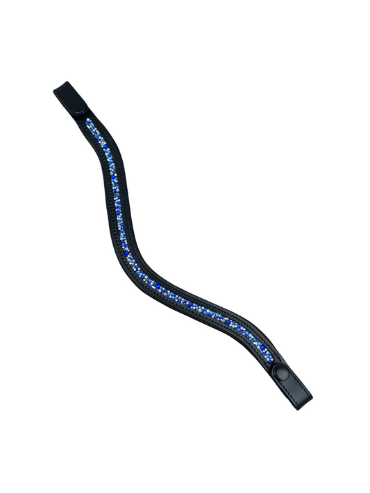 Shady 5 Browband in Blue Mottled