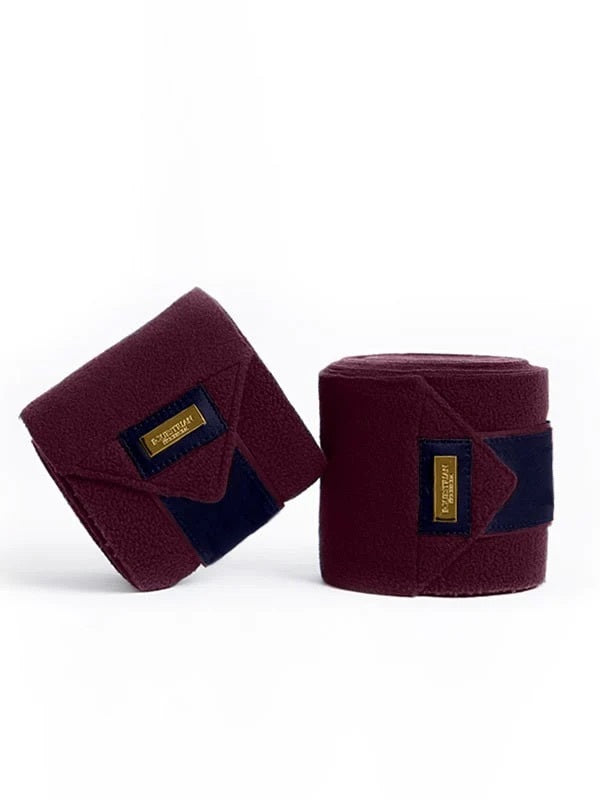 Equestrian Stockholm Polo Wraps in Purple Gold