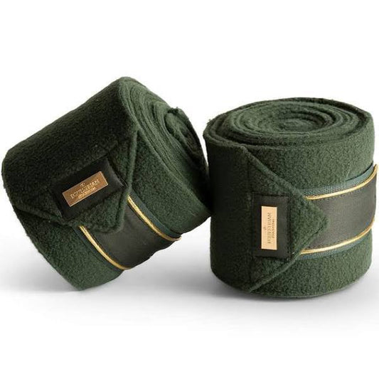 Equestrian Stockholm Polo Wraps in Forest Green