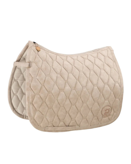 Eskadron Metallic Faux Leather Dressage Pad in Beige