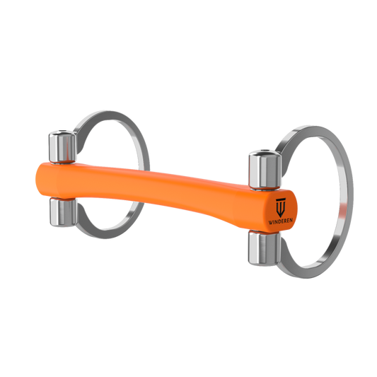 Winderen Loose Ring Flexi Mullen Mouth Bit 135mm (5.3in) in Orange