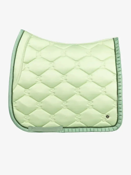 PS of Sweden Dressage Saddle Pad in Seed Green Ruffle