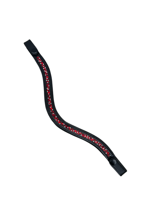 Shady 5 Browband in Red Mottled