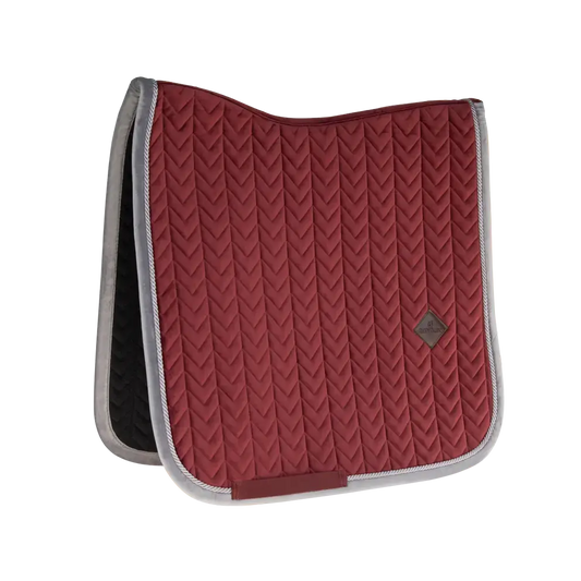 Kentucky Velvet Contrast Dressage Pad in Bordeaux