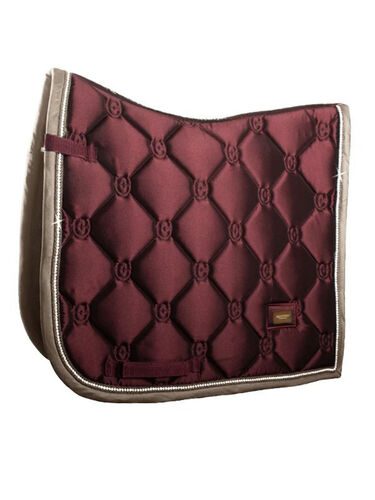 Equestrian Stockholm Dressage Saddle Pad in Merlot Crystal