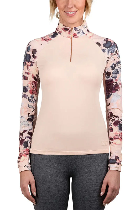 Kastel Raglan Pearl Watercolor Floral Long Sleeve Shirt