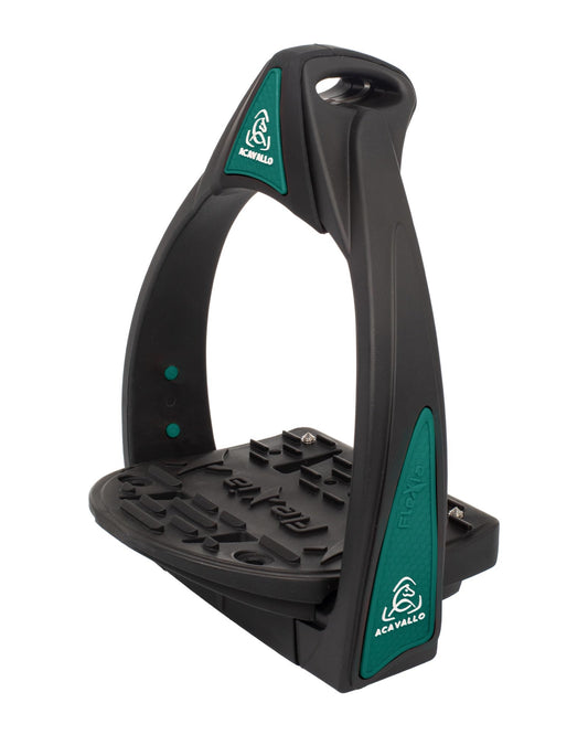 Acavallo Flexa Stirrup in Black and Green