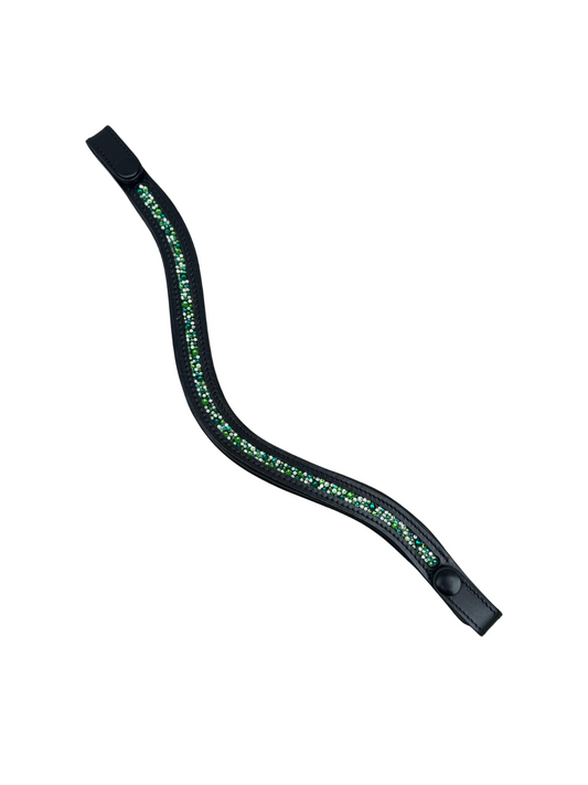 Shady 5 Browband in Green Mottled