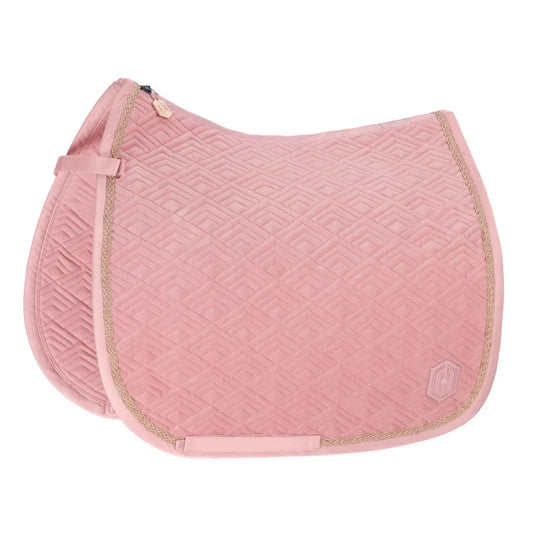 Eskadron Velvet Emblem Dressage Pad in Light Pink