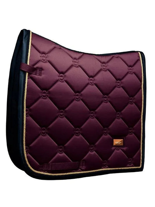 Equestrian Stockholm Dressage Saddle Pad in Purple Gold