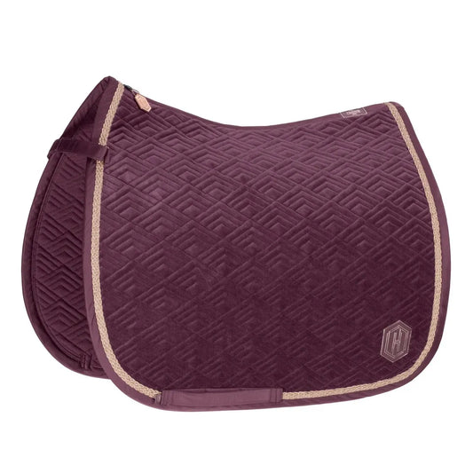 Eskadron Velvet Emblem Dressage Pad in Cassis