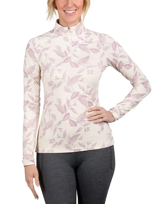 Kastel Orchid Leaves Long Sleeve Shirt